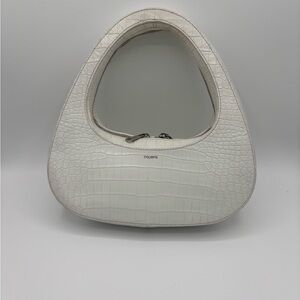 White Croc Swipe Women's Bag by Coperni